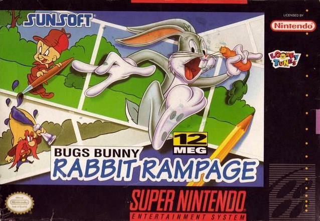 Sizzlin Games - Bugs Bunny Rabbit Rampage - Video Game - Super Nintendo