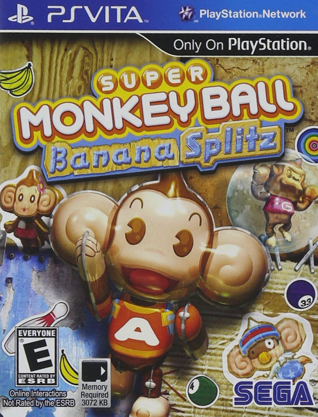 Sizzlin Games - Super Monkey Ball Banana Splitz - Video Game - Playstation Vita
