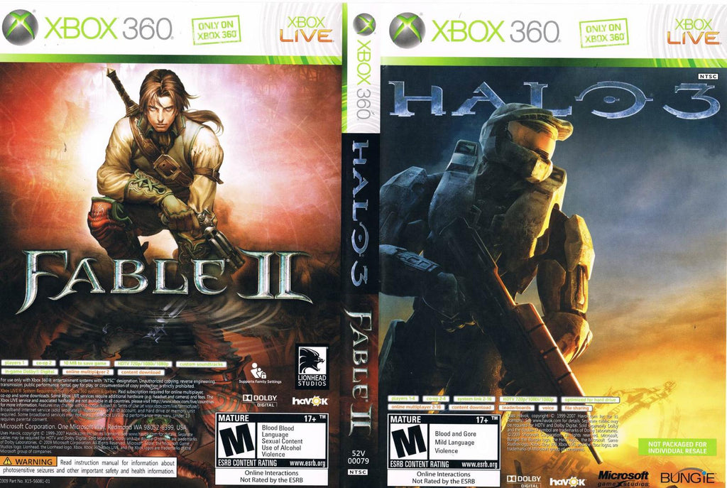 Halo 3 & Fable II - Xbox 360