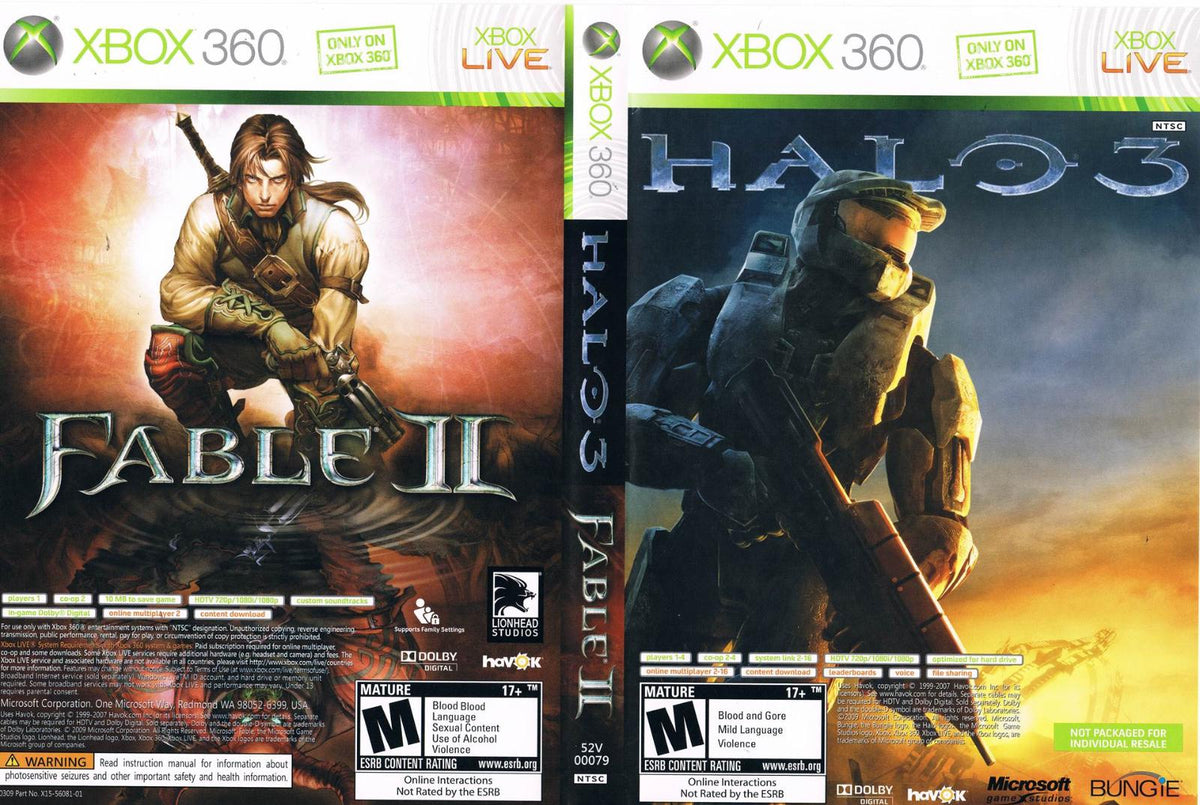Sizzlin Games - Halo 3 & Fable II - Video Game - Xbox 360