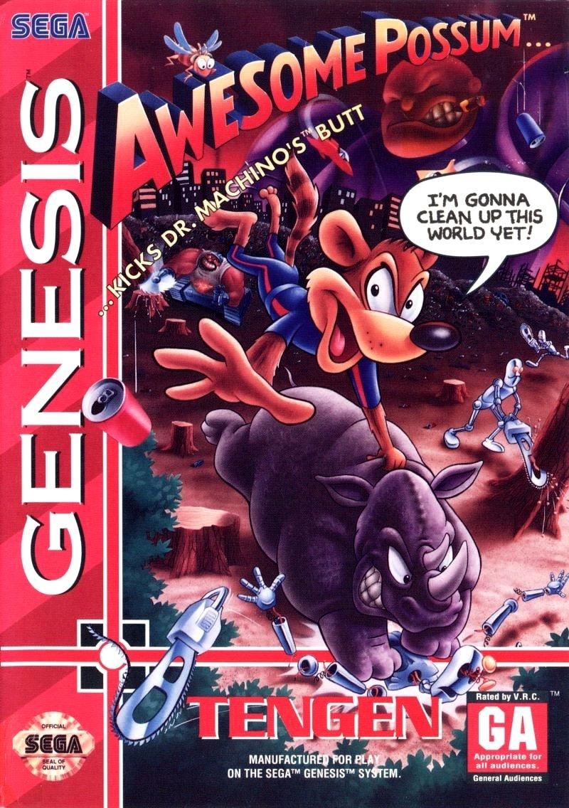 Sizzlin Games - Awesome Possum - Video Game - Sega Genesis