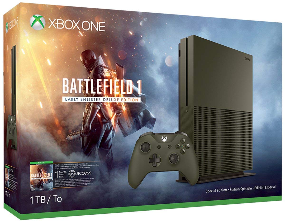 Xbox One S 1 TB Battlefield 1 Special Edition Military Green - Xbox One